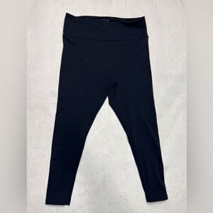 Max & Mia Womens Black High Waisted Leggings XXL Wide Waistband Stretchy Comfort